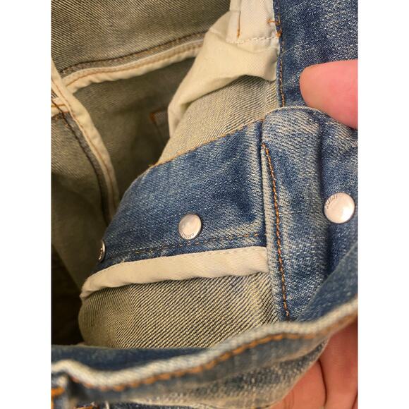 Amiri Scarves Art Patch Skinny Distressed Denim Jeans Size 38 x 31 - Picture 9 of 10